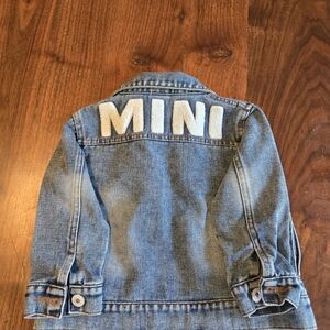 PatPat Little Kids Denim Jacket with MINI on the back, Perfect For Mommy& Me!